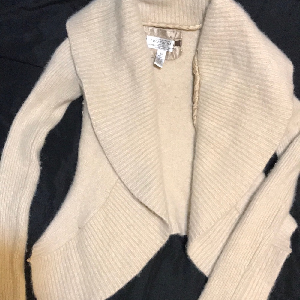 Abercrombie & Fitch Vintage Cream Tan Alpaca Wool